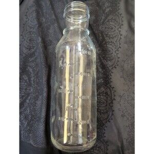 Lg 24 Oz+ Unbranded Glass BBQ Sauce Mixing Bottle Measure Bottle Wide Mouth